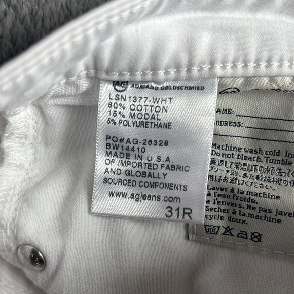 AG The Stevie Ankle in White Size 31R - Picture 4 of 9